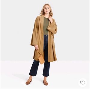 Women's Faux Suede Duster A new Day One Size